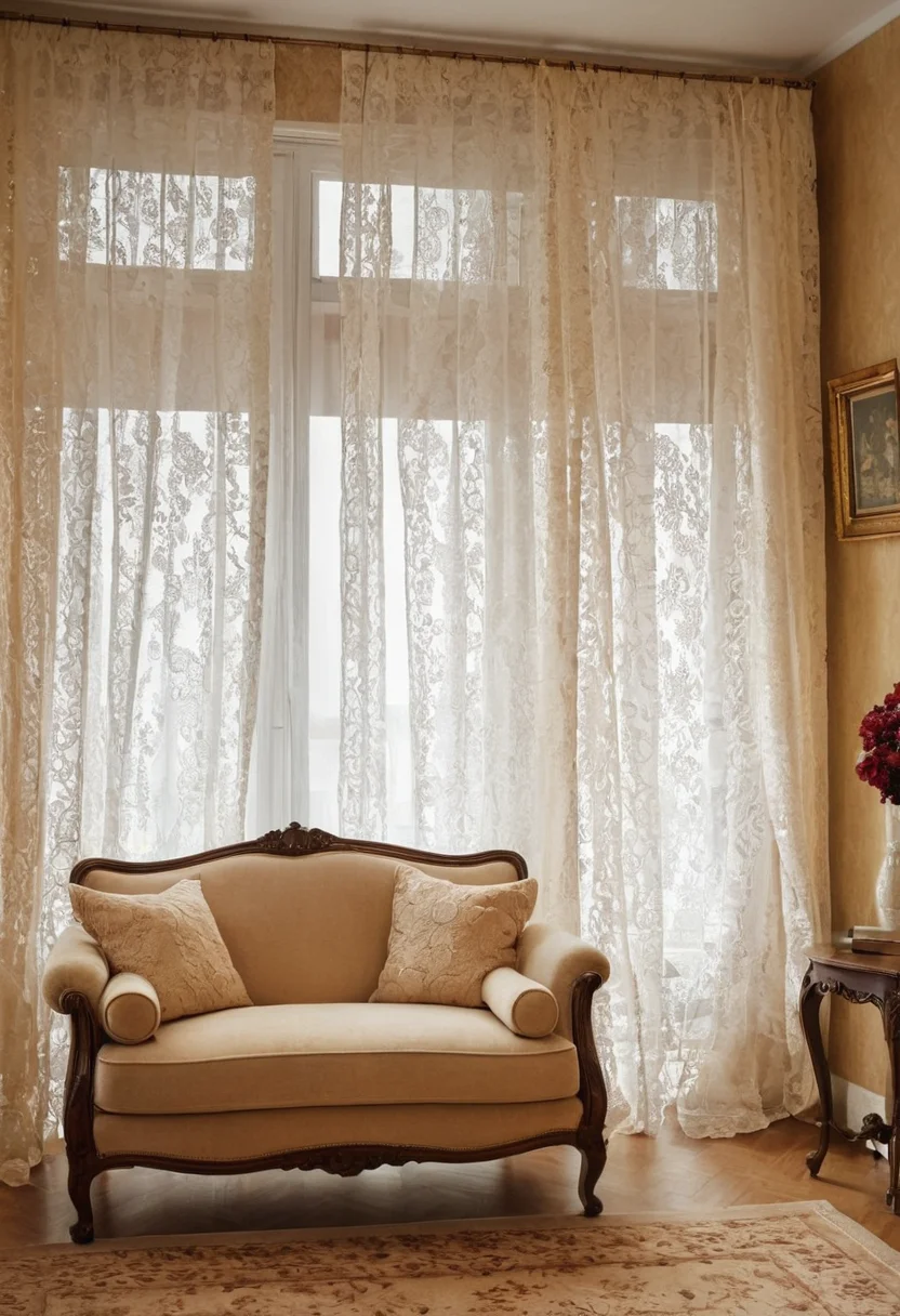 Vintage Lace Curtains for a Charming Retro Look
