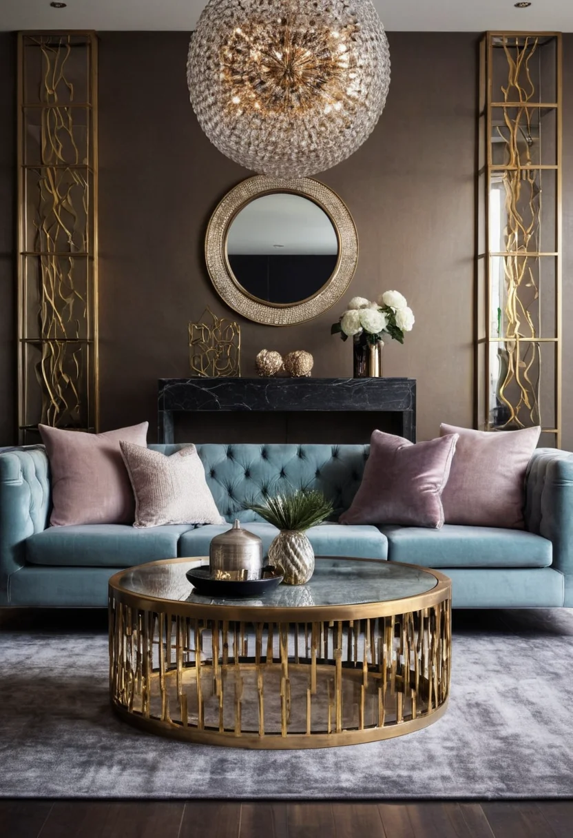 Room With Metallic Accents for Glamour
