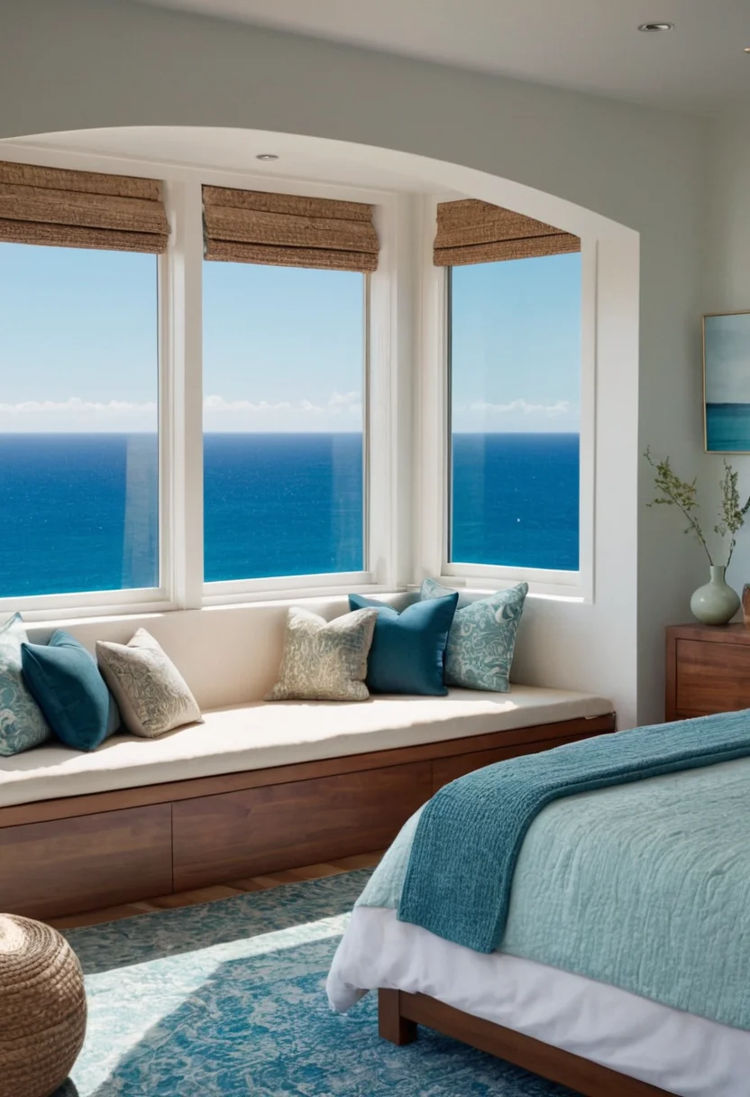 Comfortable Window Seats with Cushions
