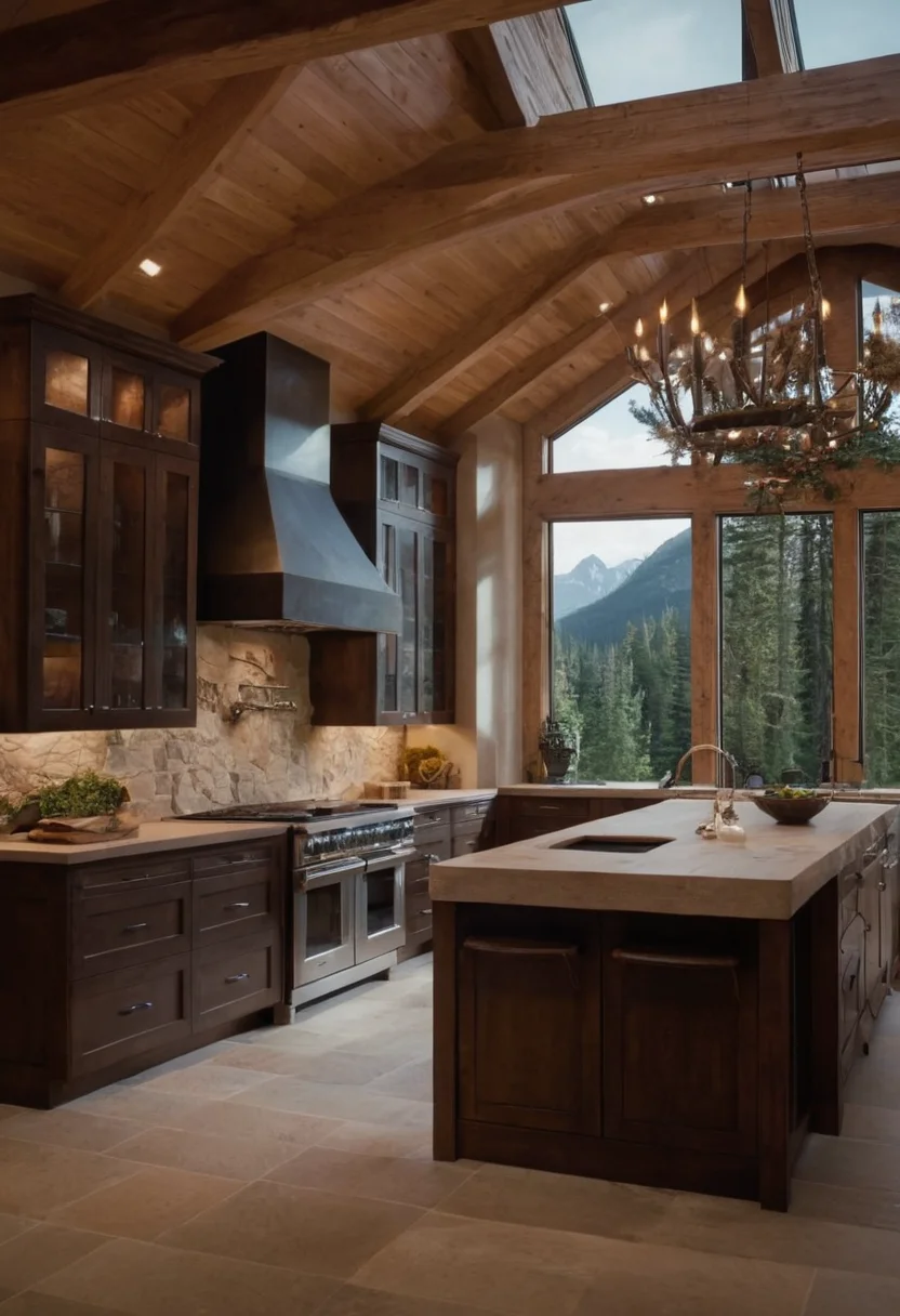 Room With Modern Take on Traditional Mountain Home Style
