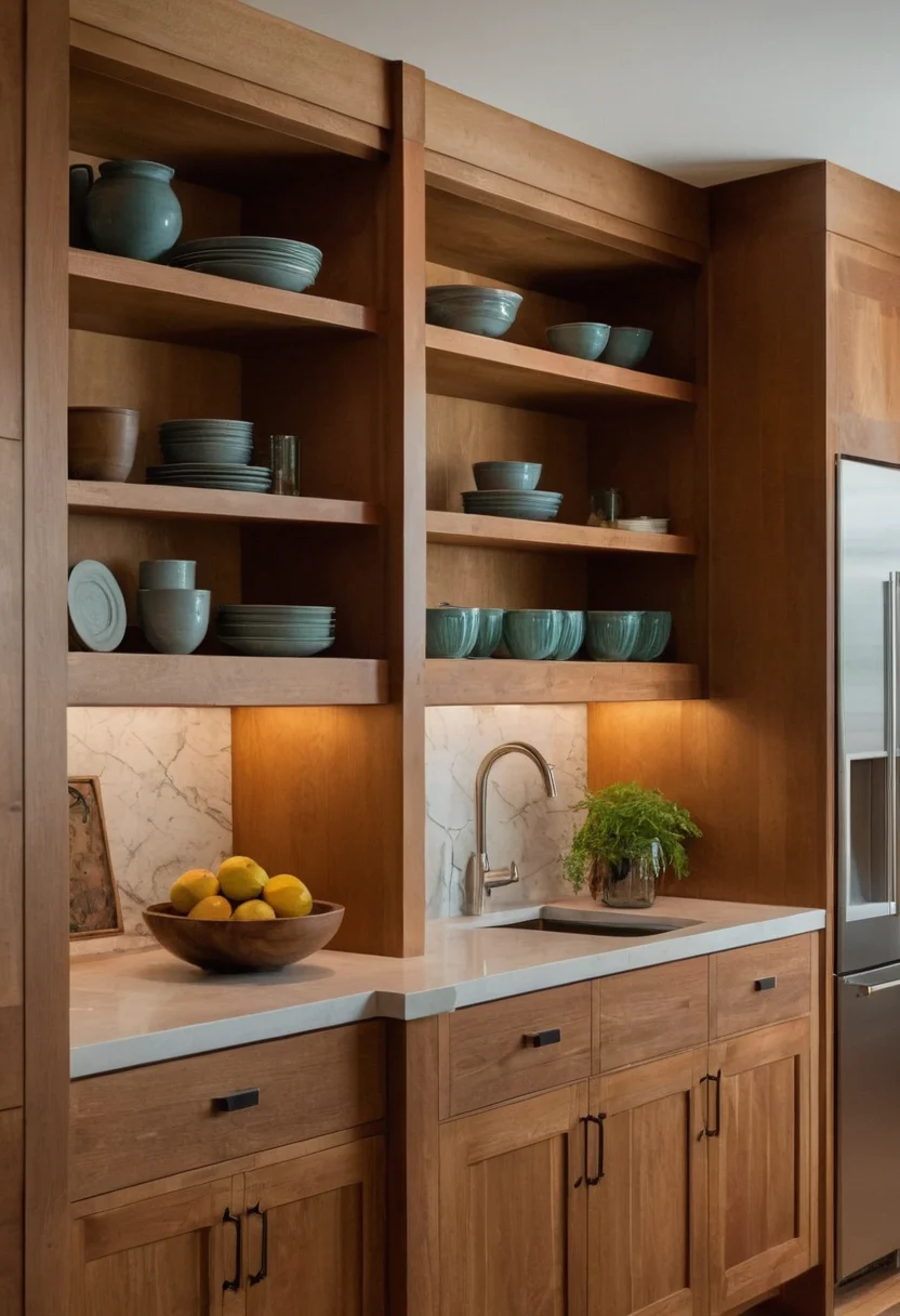 Room With Custom Built-In Shelving and Cabinetry
