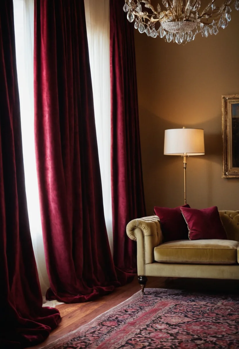 Velvet Drapes for a Luxurious Look
