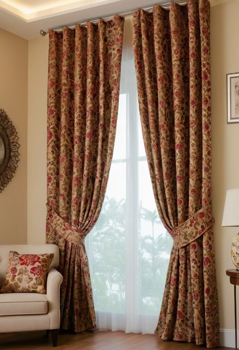 Patterned Curtains to Add a Splash of Color
