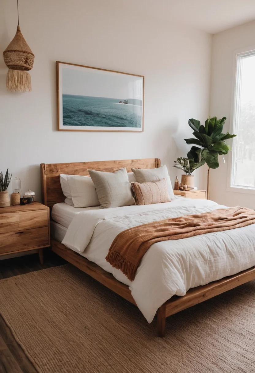 Room With Natural Wood Furniture
