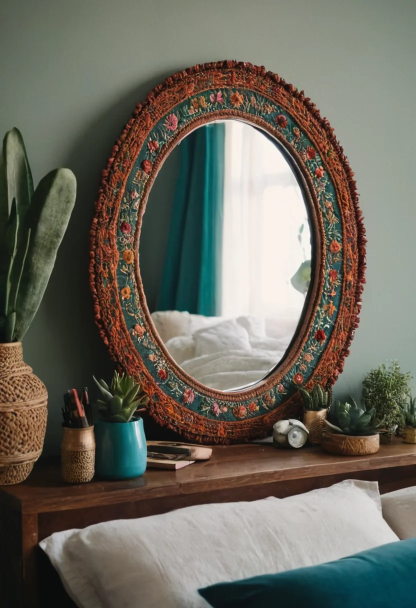 Embroidered Mirror
