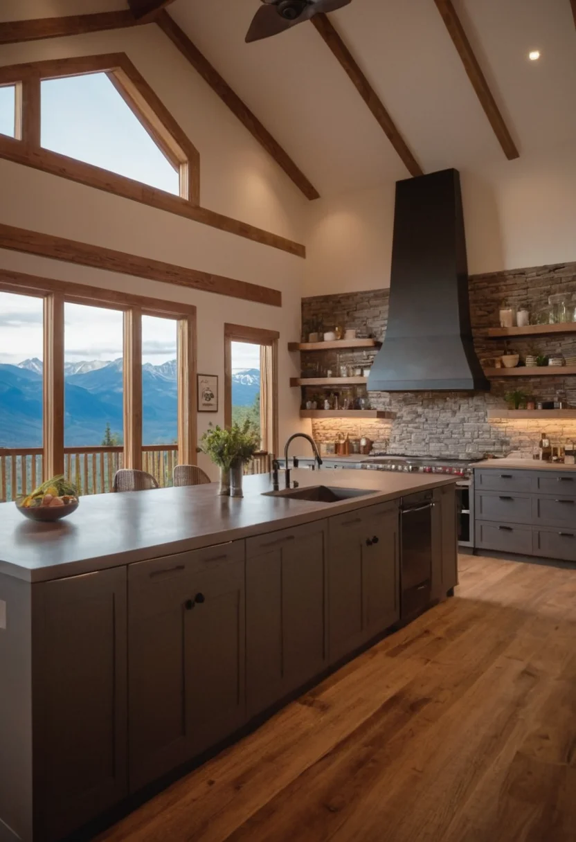 Room With Open Concept Kitchen with Living Room
