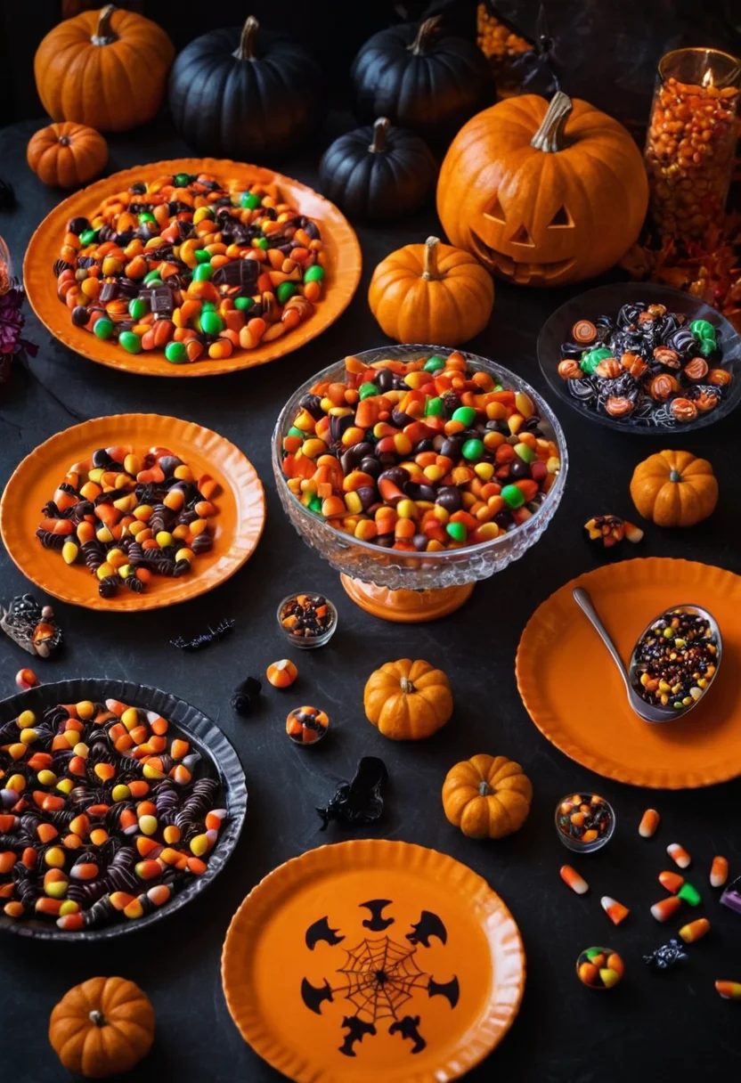 Halloween Candy Plates
