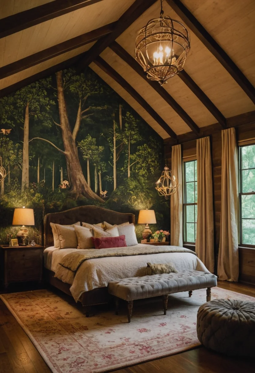 Room With Whimsical Woodland Retreat
