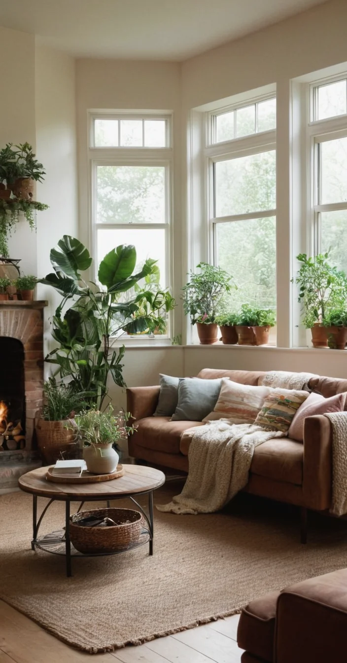 Room with Adding Plants for a Natural and Cozy Touch
