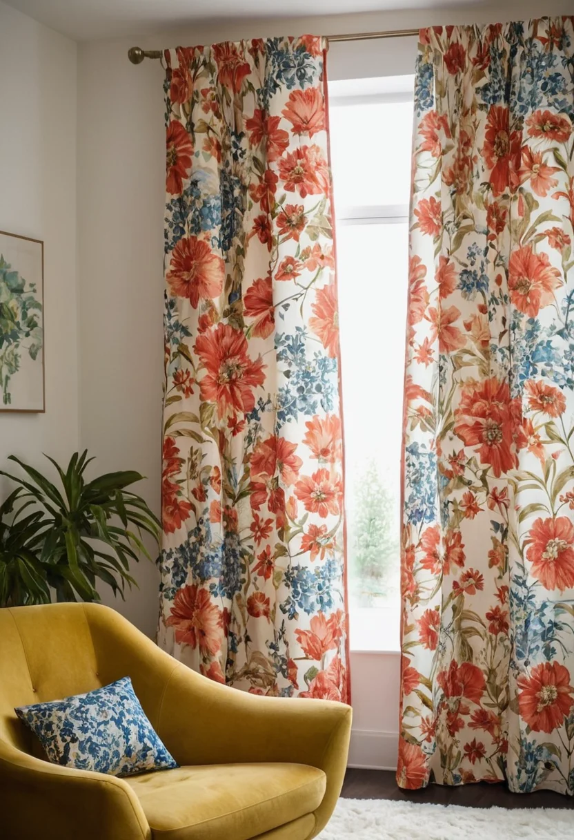 Floral Print Curtains for a Touch of Nature
