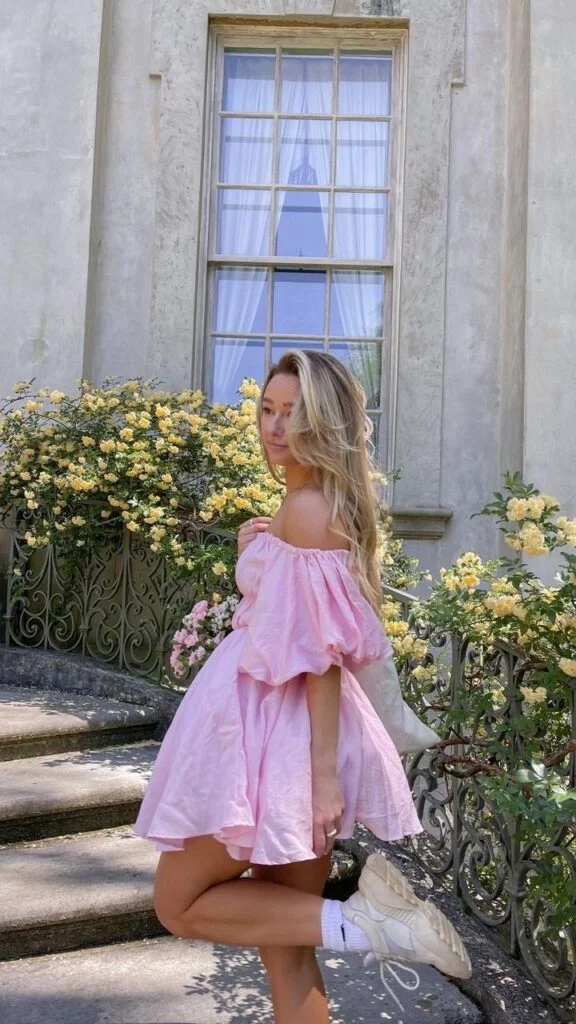 Flowy Dress & Chunky Sneakers